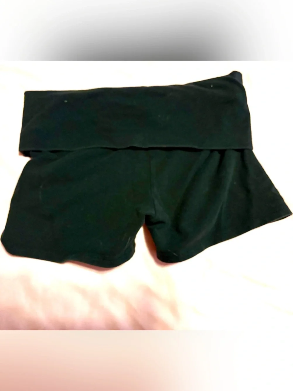 PINK Victoria's Secret Black Fold-Over Yoga Shorts - Picture 4 of 6
